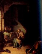 Gerrit Dou An Interior,with an old Woman eating Porridge (mk33) Germany oil painting artist